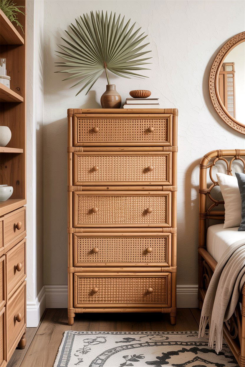 Rattan Tall Dresser - 30 bedroom tall dressers