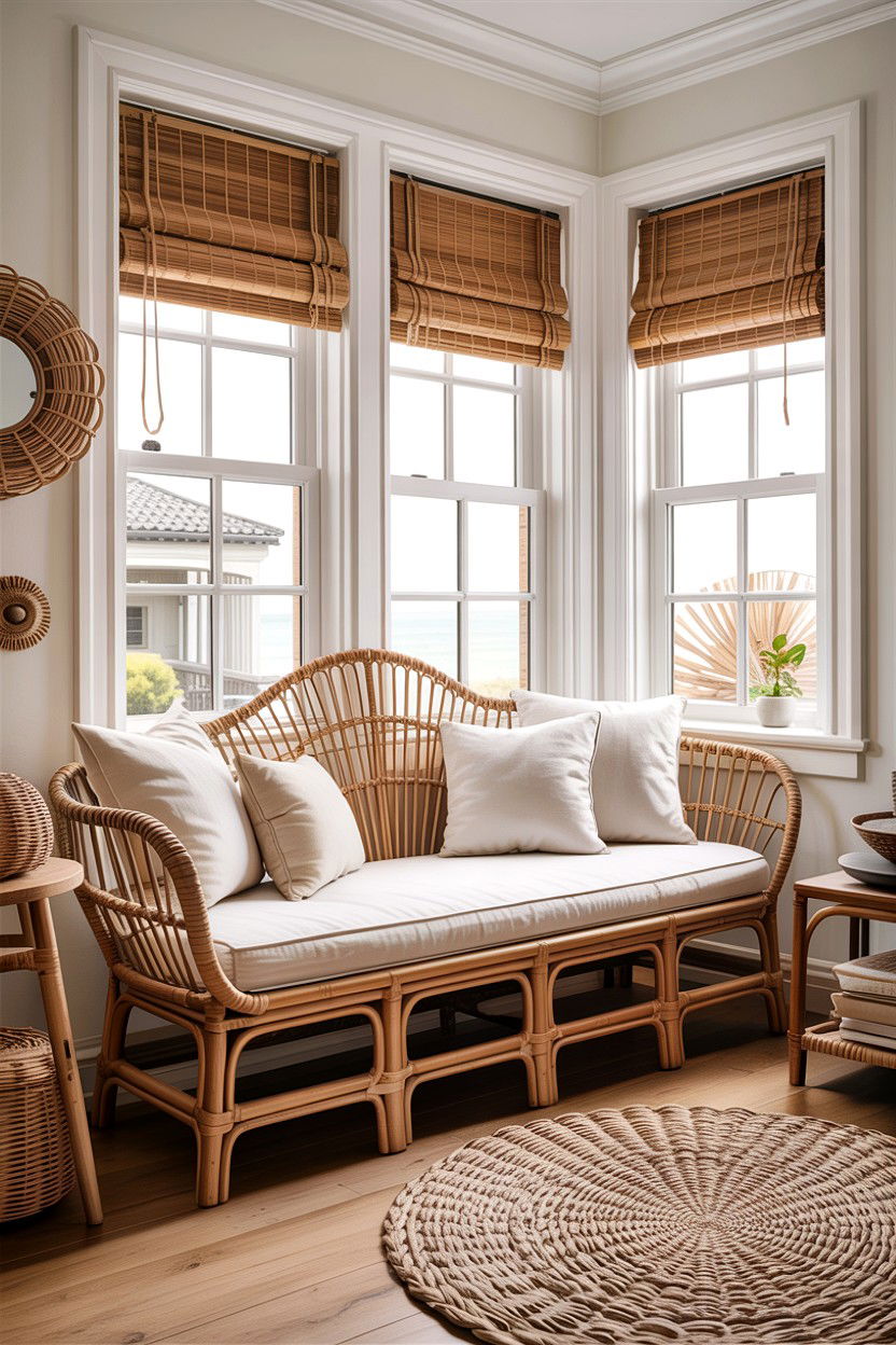 Rattan Window Bench - 30 bedroom window benches