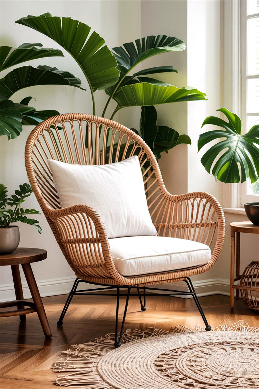 Rattan accent chair - 30 living room accent chairs