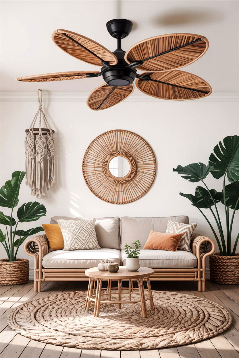 Rattan ceiling fan - 30 living room fans