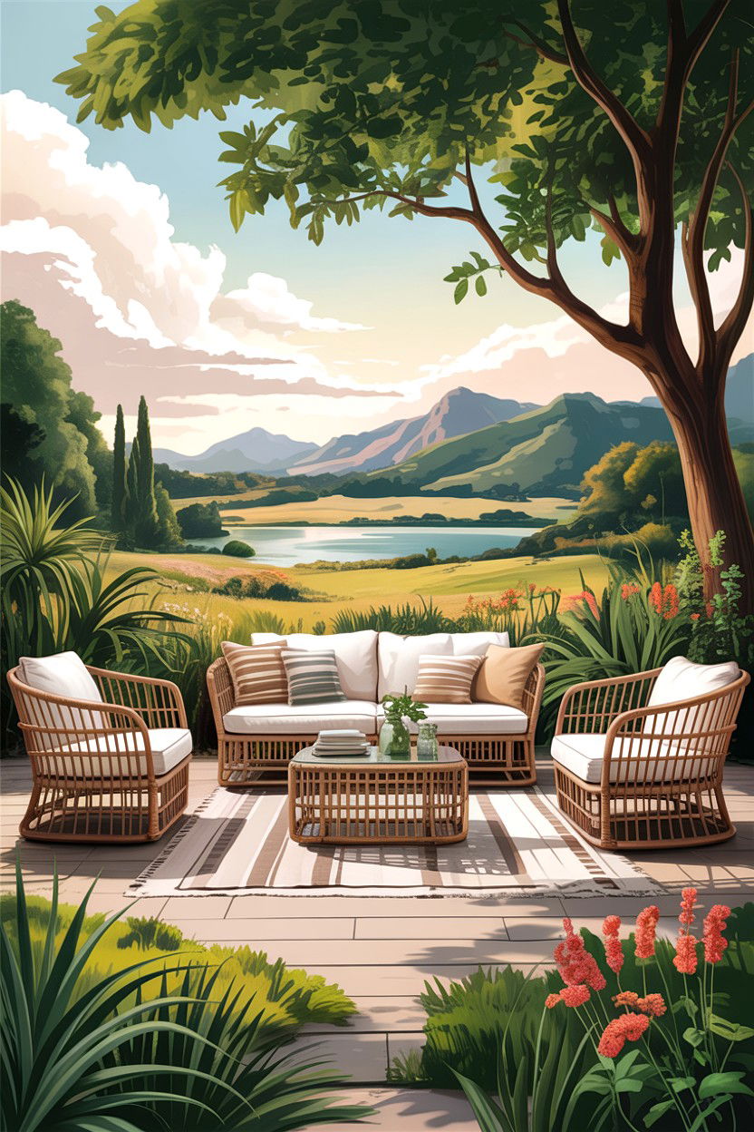 Rattan living set - 30 living room Indian furniture ideas