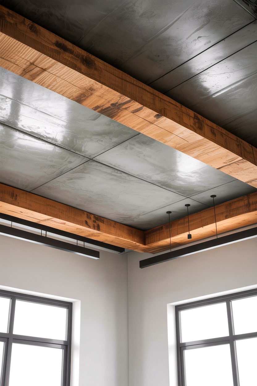 Raw Concrete Ceiling - 30 concrete bathroom ideas