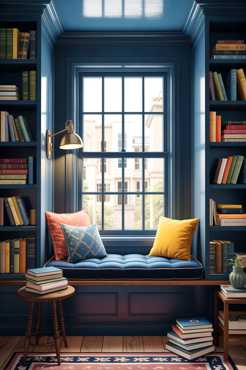 Reading nook window seat - 30 bedroom window seat ideas