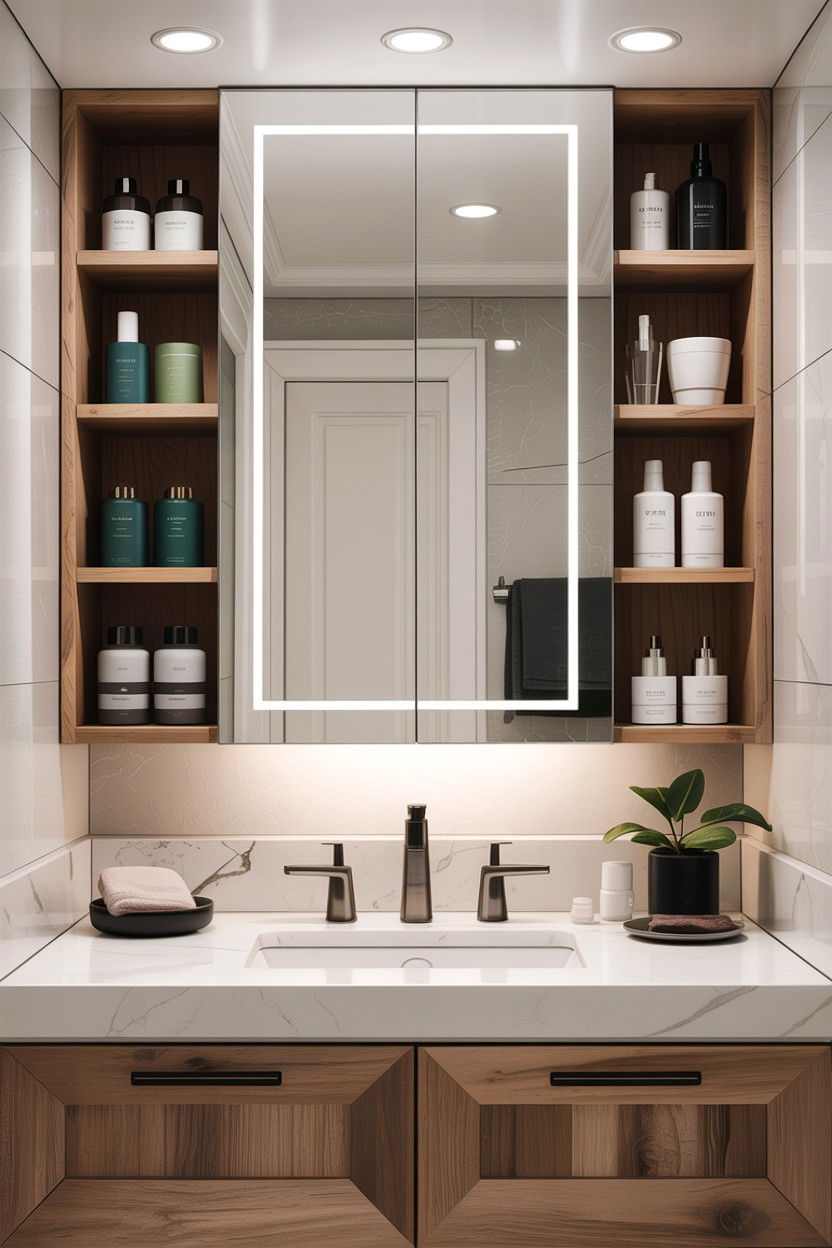 Recessed Medicine Cabinet - 30 bathroom built-in storage ideas