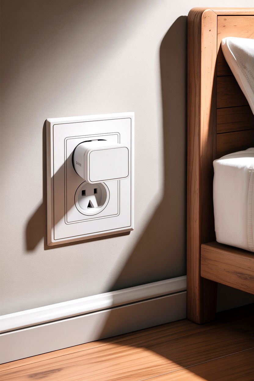 Recessed Power Outlet - 30 bedroom phone chargers