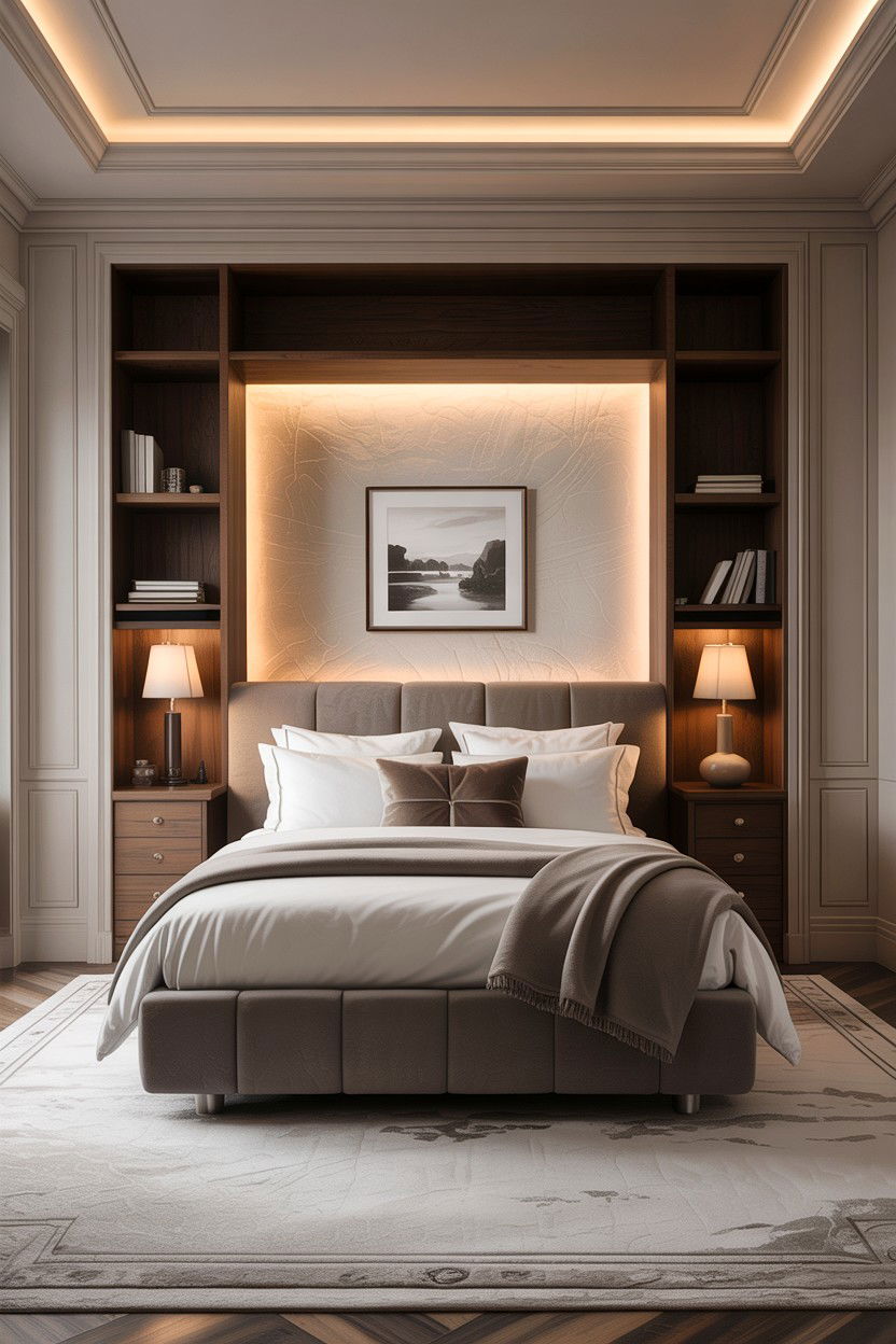 Recessed Wall Niche - 30 bedroom book displays