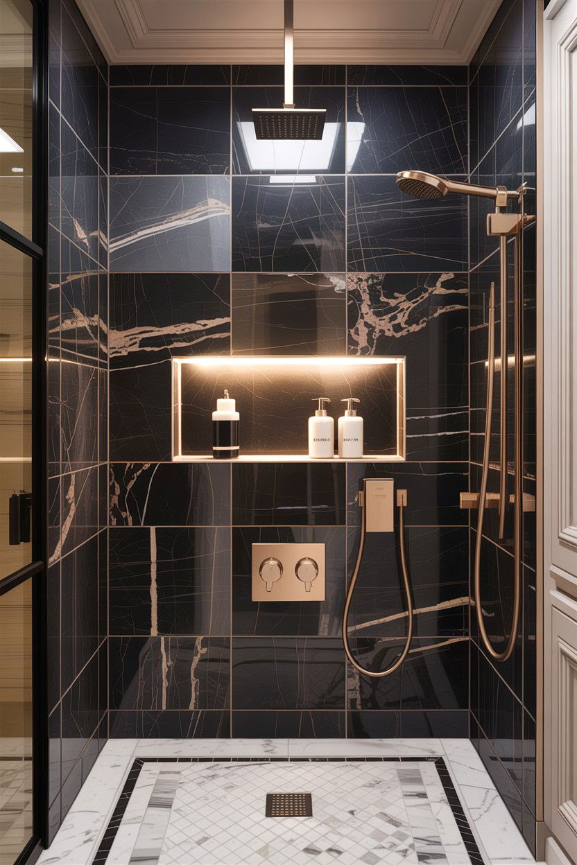 Recessed Wall Niche - 30 bathroom architectural detail ideas