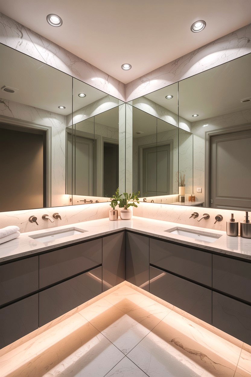 Recessed bathroom lighting - 30 bathroom ceiling ideas