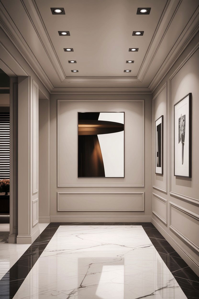 Recessed lighting hall - 30 living room false ceiling designs