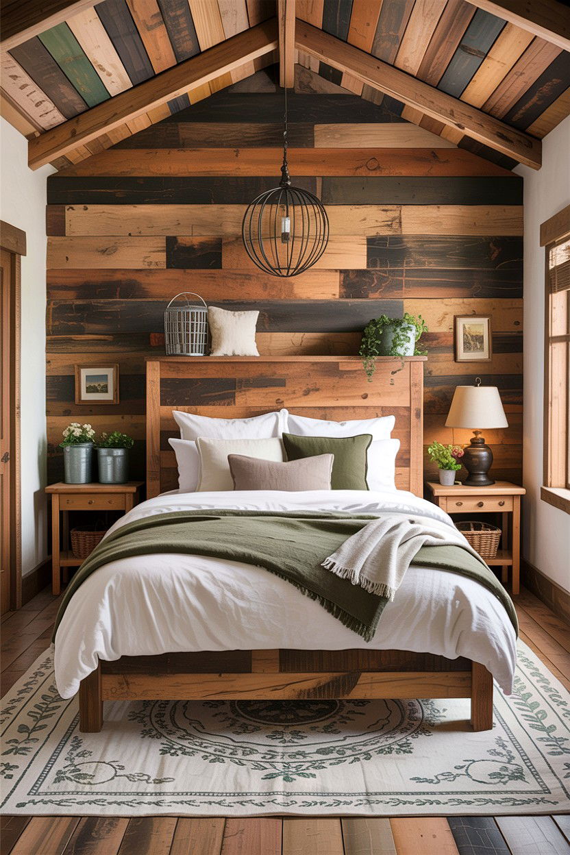Reclaimed Wood - 30 cottage bedroom ideas