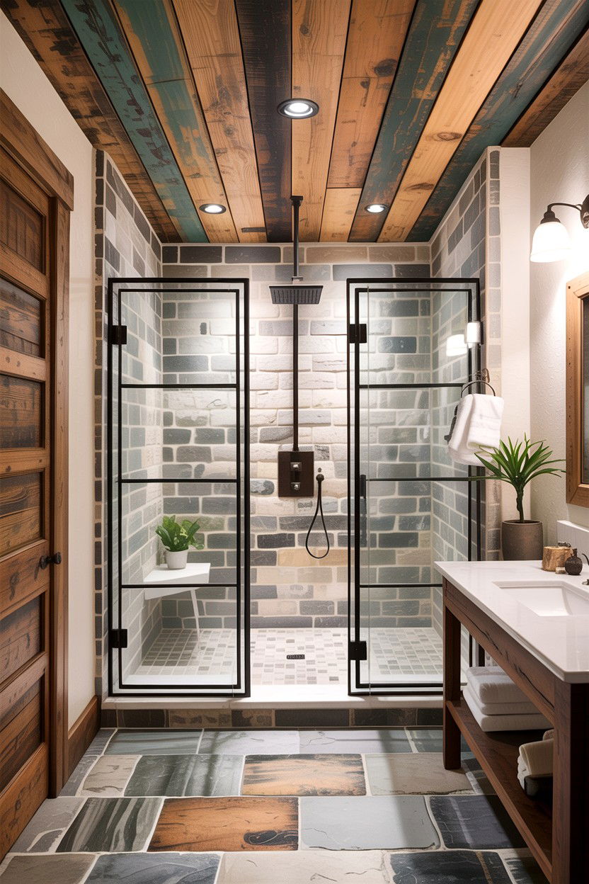 Reclaimed Wood Bathroom Ceiling - 30 bathroom ceiling statement ideas