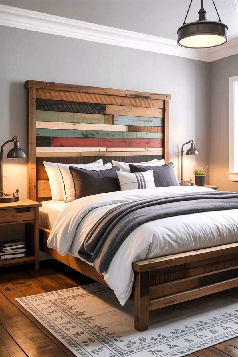 Reclaimed Wood Headboard - 30 bedroom wooden headboards