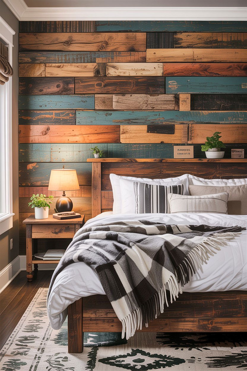Reclaimed Wood - 30 bedroom accent walls