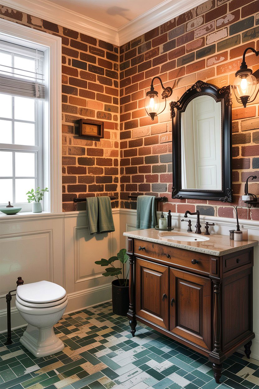 30 Exposed Brick Bathroom Ideas for a Trendy New Look