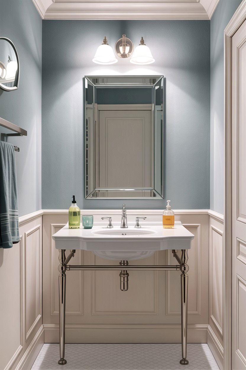 Rectangular Beveled Edge Mirror - 30 frameless bathroom mirror ideas