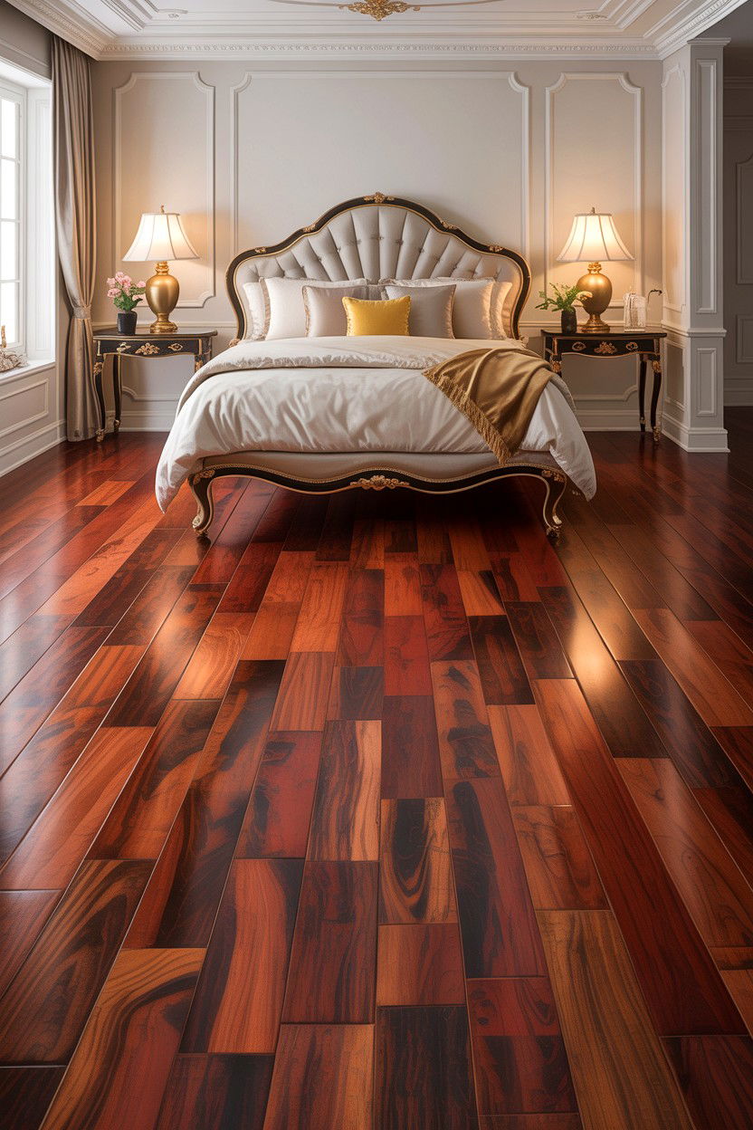 Red Mahogany Laminate Flooring - 30 bedroom laminate flooring ideas