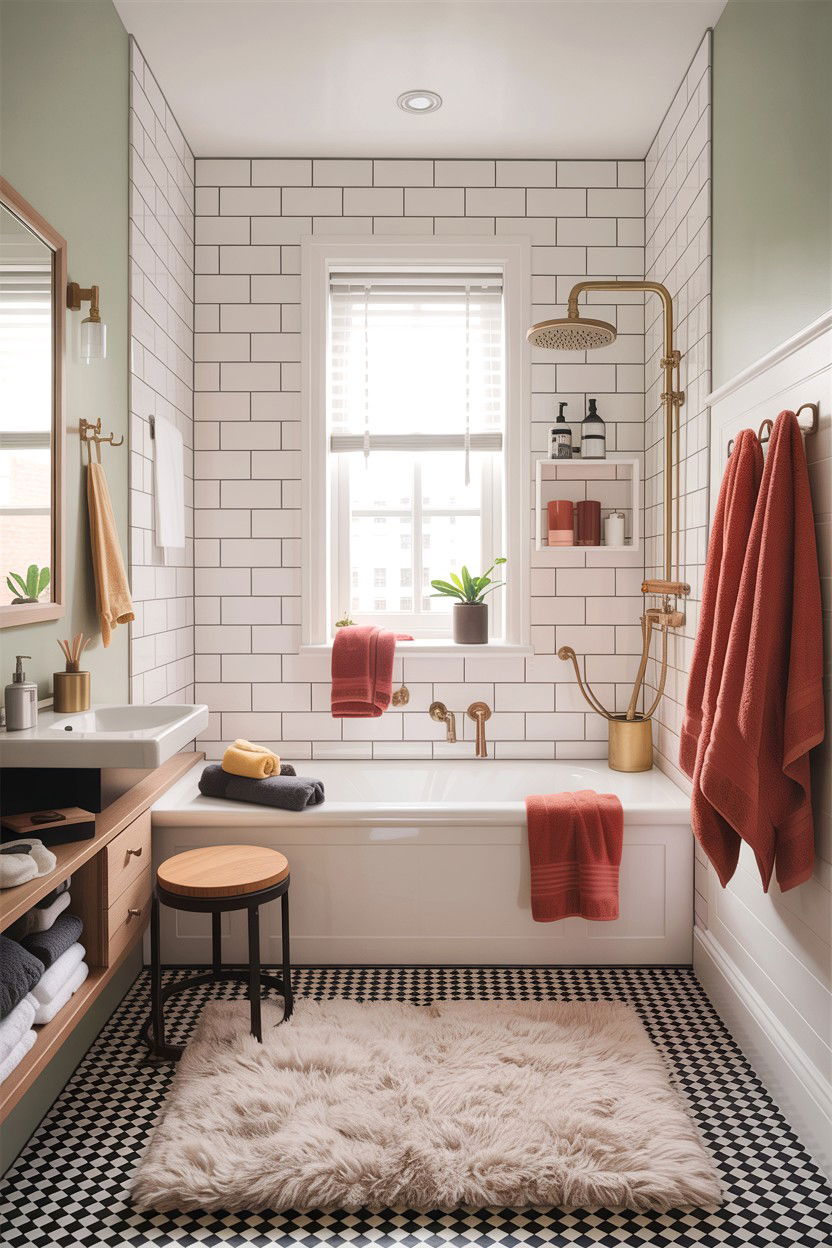 Renter friendly bathroom makeover - 30 apartment bathroom ideas