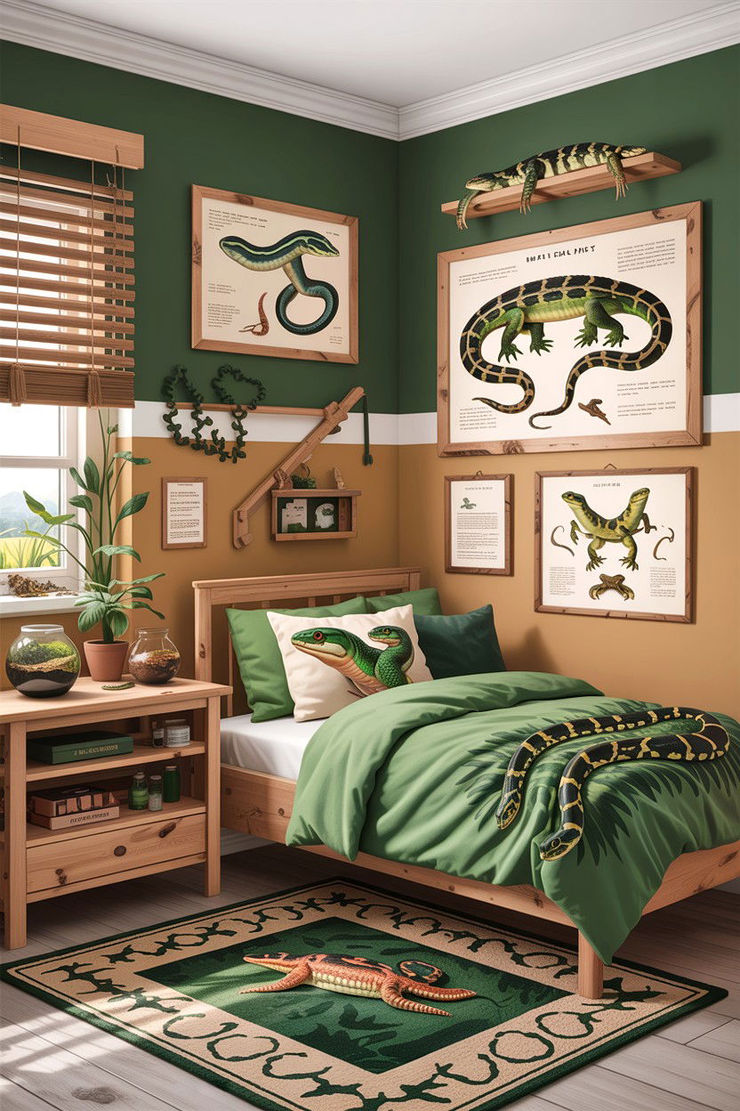 Reptile Room - 30 animal themed bedroom ideas