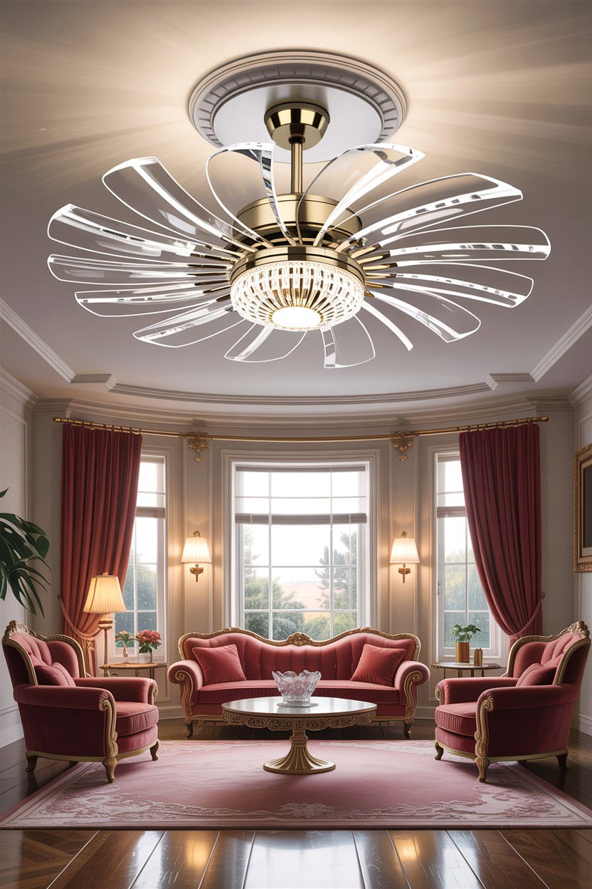 Retractable blade ceiling fan - 30 living room fans