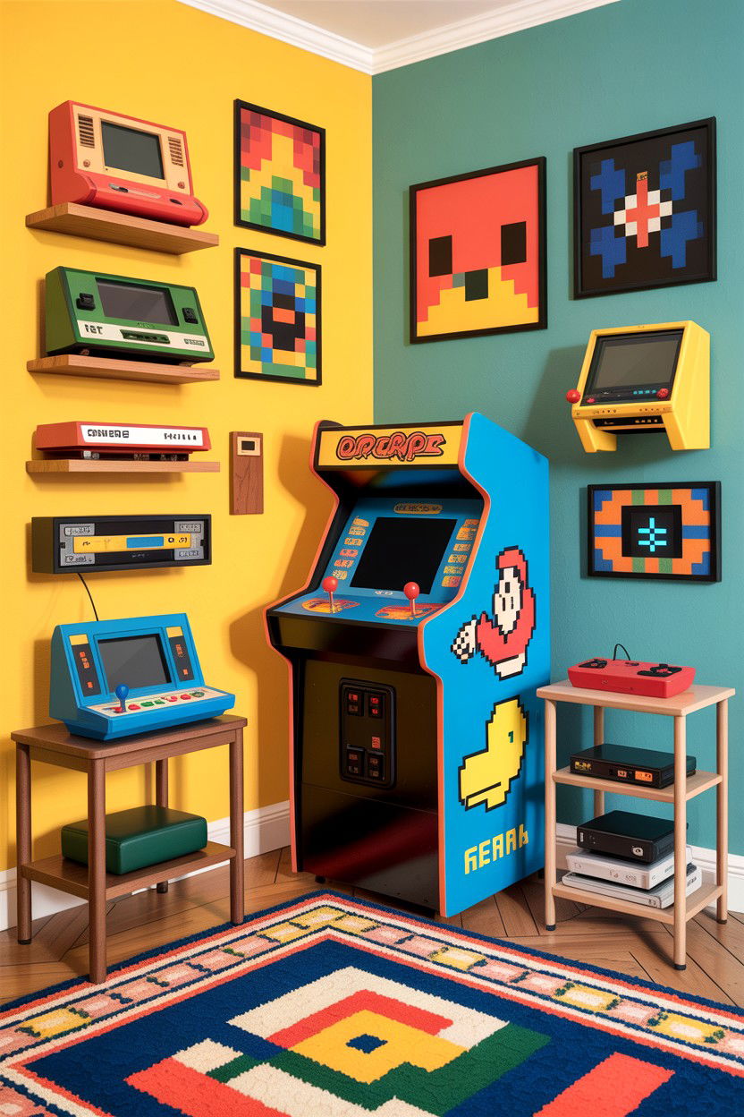 Retro Arcade Gaming Setup - 30 gamer setup bedroom ideas