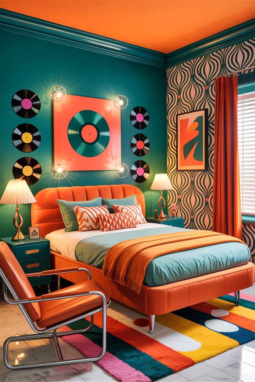 Retro Eclectic Bedroom - 30 eclectic bedroom ideas