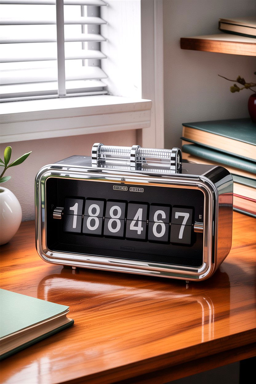 Retro flip clock - 30 bedroom clock ideas