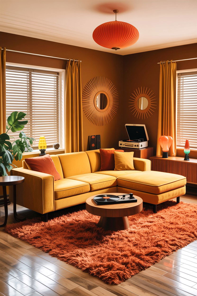 Retro s living room - 30 cluttercore living room ideas
