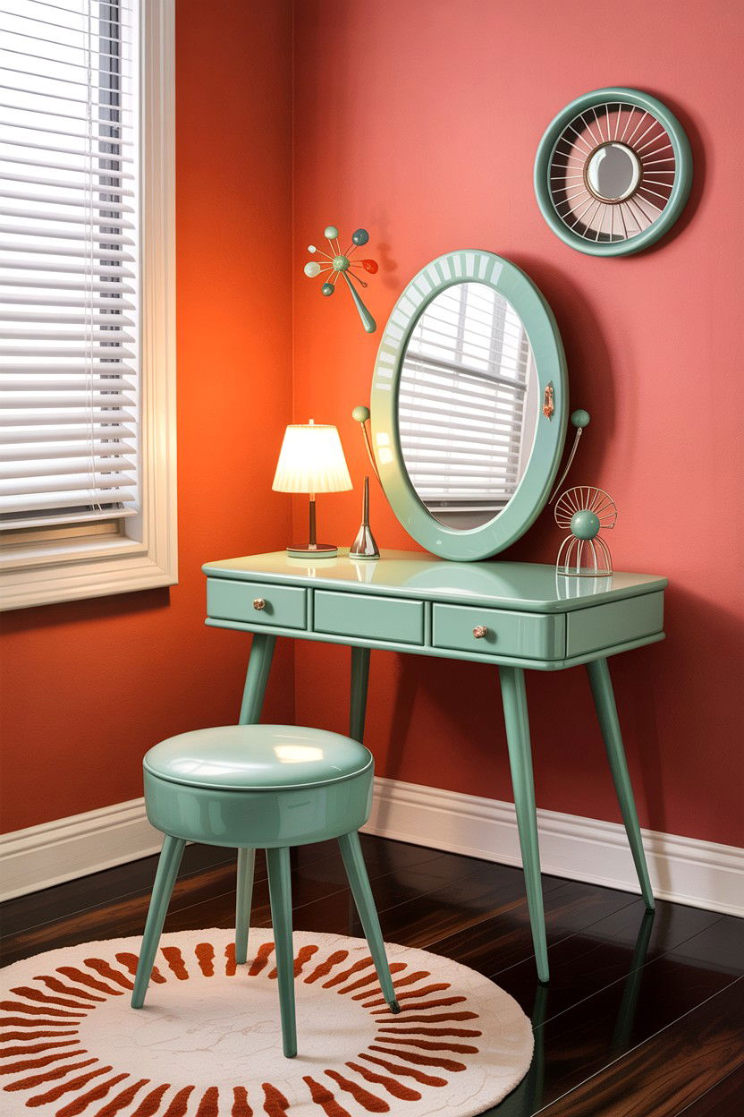 Retro s vanity set - 30 bedroom vintage vanity ideas