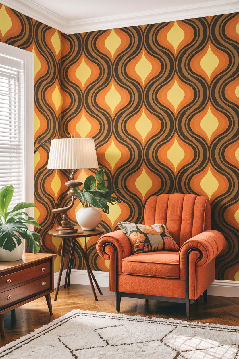 Retro s wallpaper - 30 bedroom accent wall wallpapers