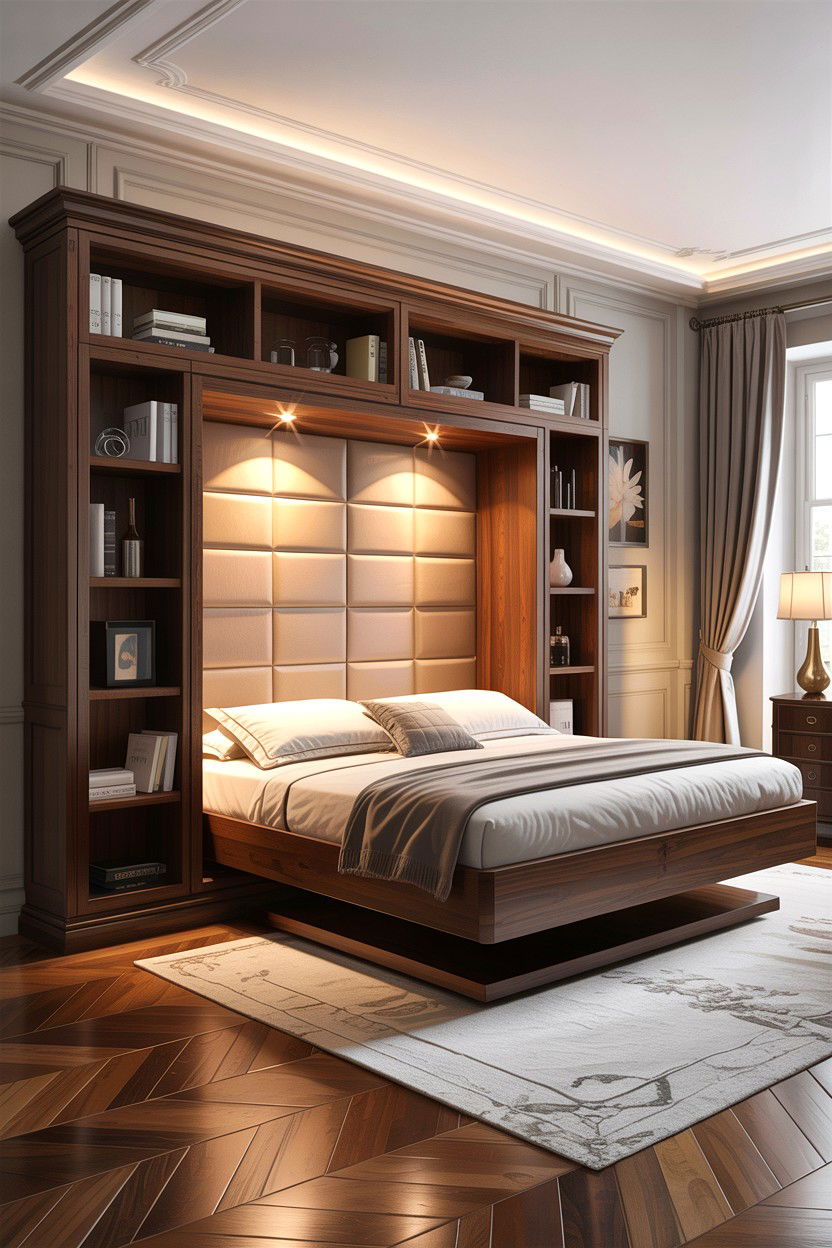 Revolving Wall Bed - 30 bedroom hidden bed ideas