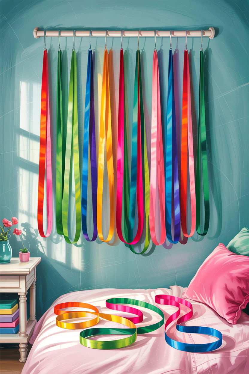 Rhythmic gymnastics ribbon - 30 gymnastics bedroom ideas