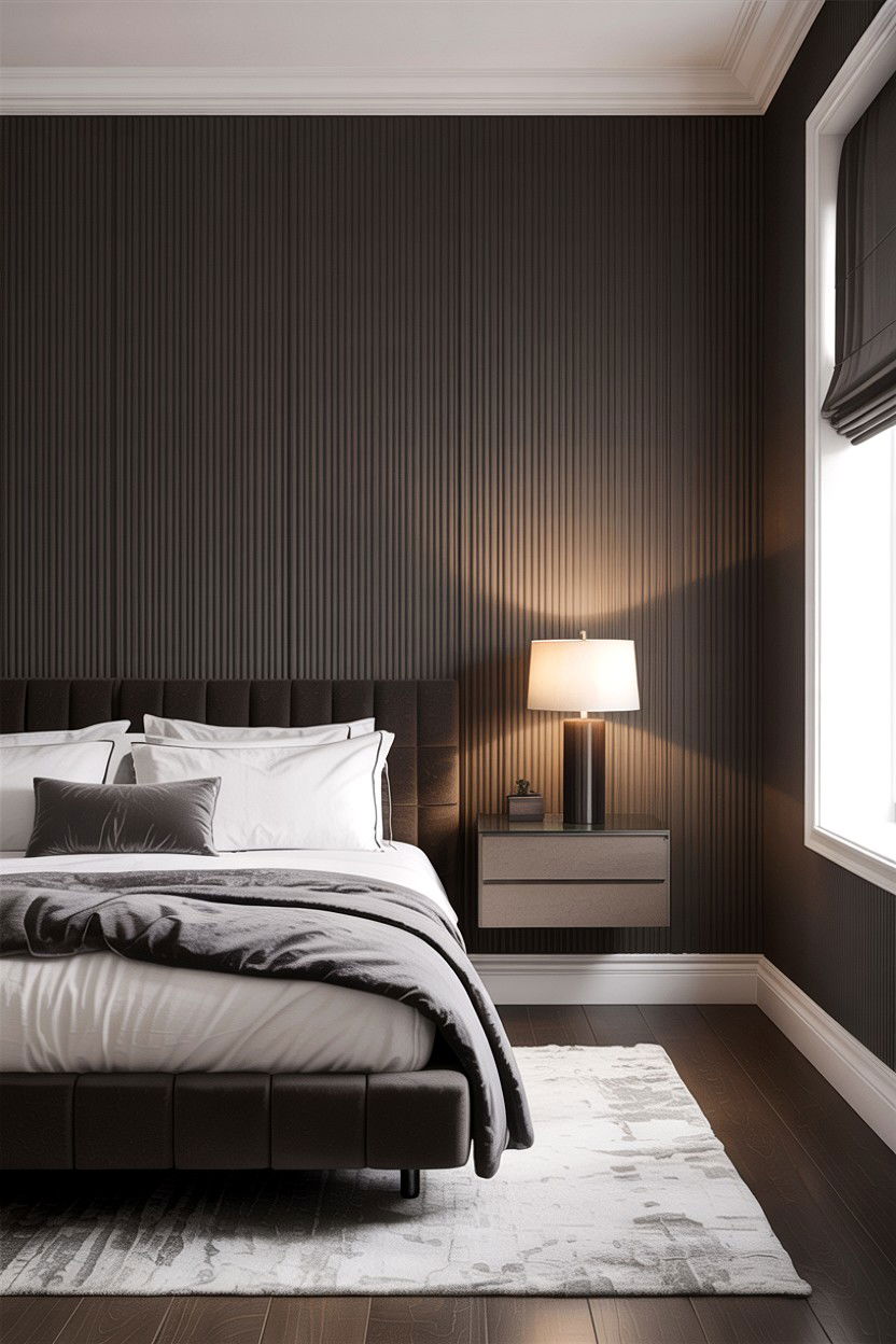 Ribbed Texture Wallpaper - 30 bedroom textured wallpapers