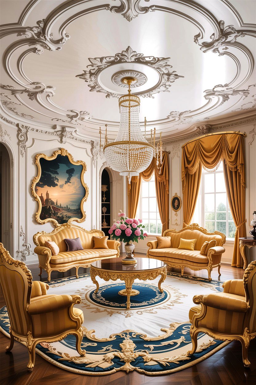 Rococo Revival Living Room - 30 French living room ideas