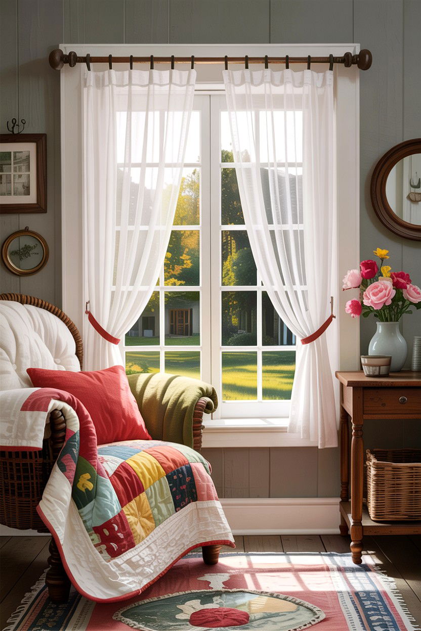 Rod Pocket Sheer Curtains - 30 bedroom sheer curtains