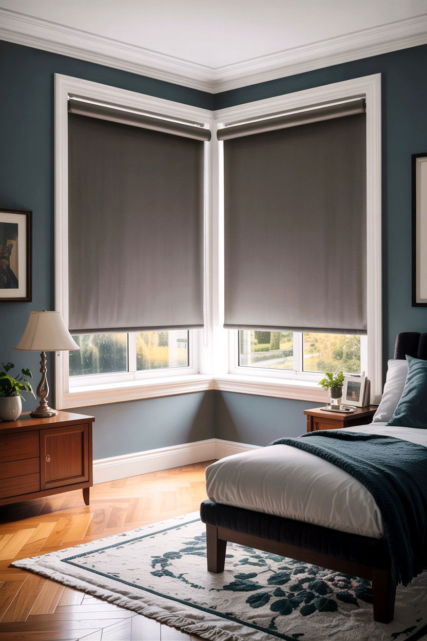 Roller Window Shade - 30 dust-free bedroom ideas