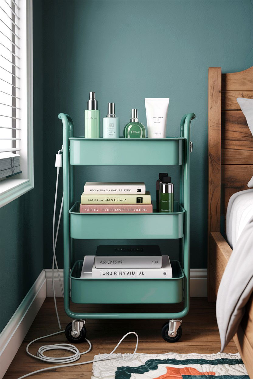 Rolling Utility Cart - 30 bedroom storage containers