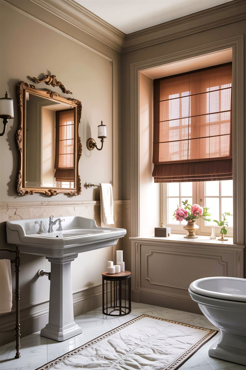 Roman Shades For Bathroom - 30 bathroom blinds ideas