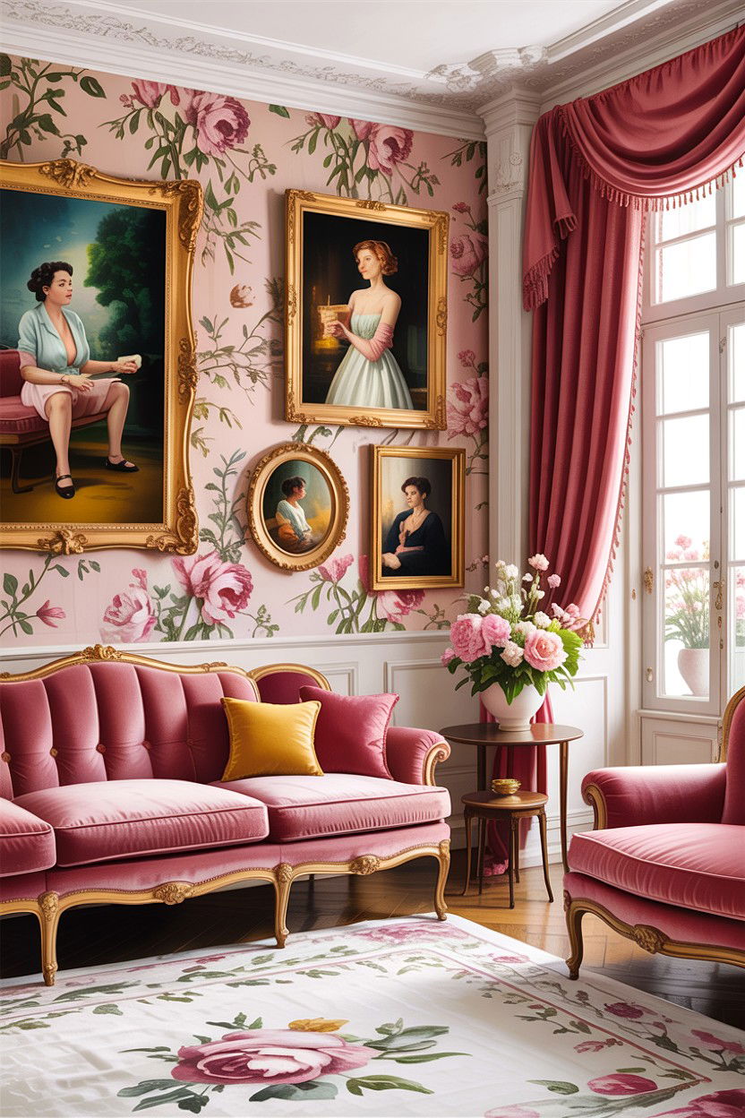 Romantic French Living Room - 30 French living room ideas