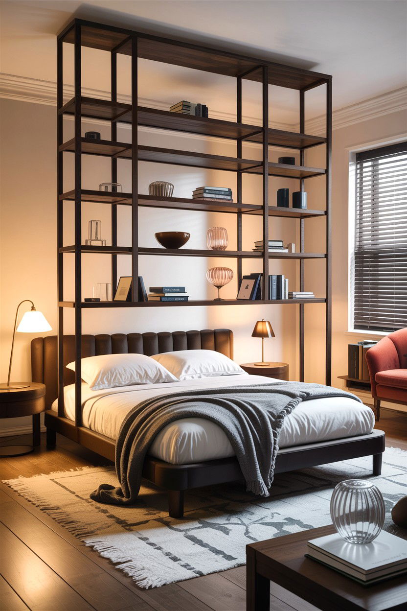 Room Divider Bookcase - 30 bedroom book displays