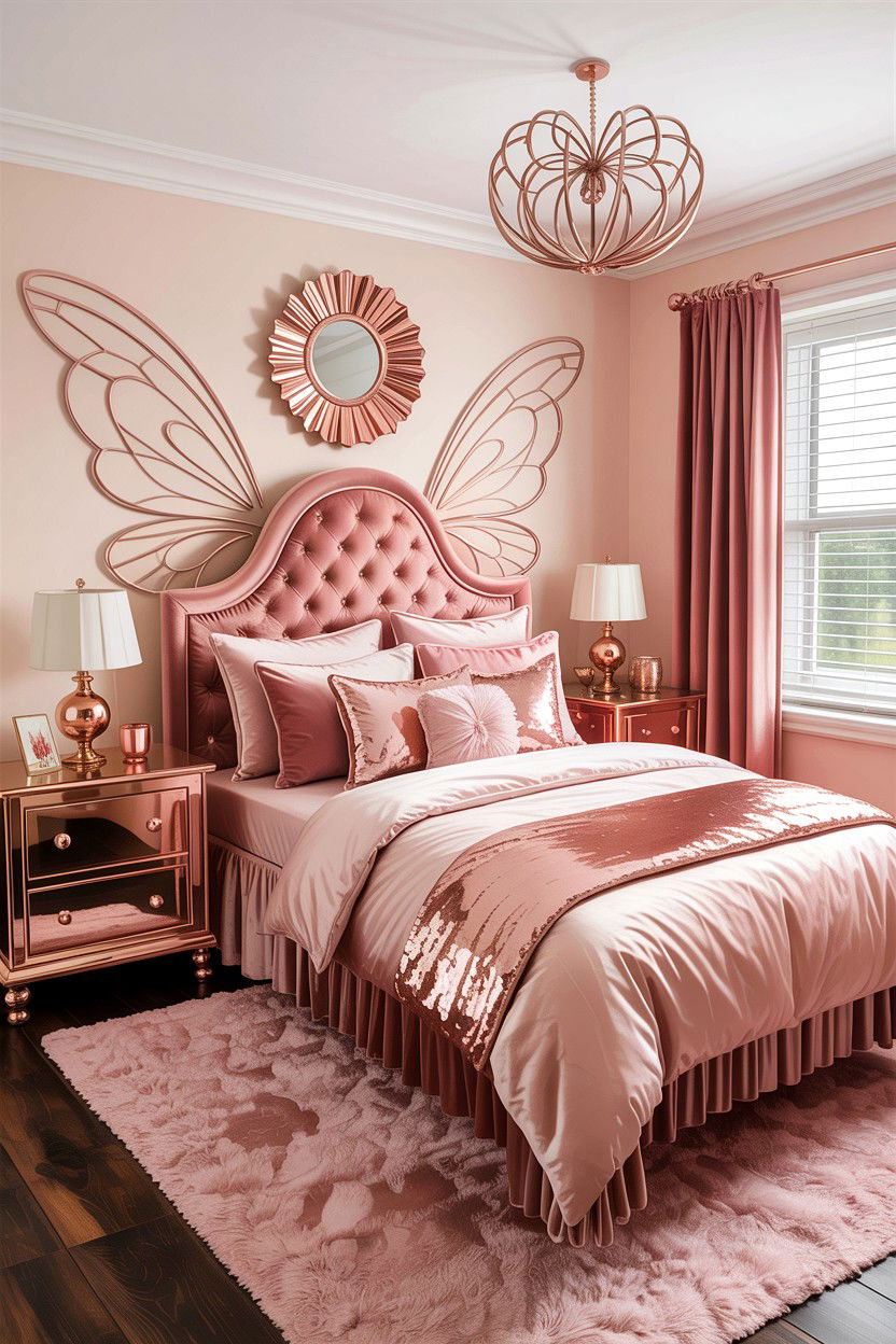 Rose Gold Fairy Bedroom - 30 fairy tale bedroom ideas