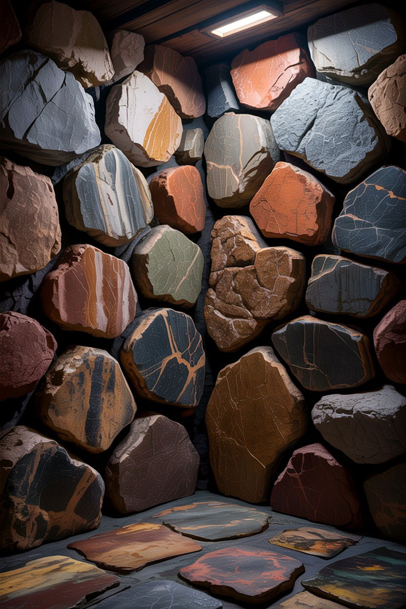 Rough stone wall - 30 stone kitchen ideas