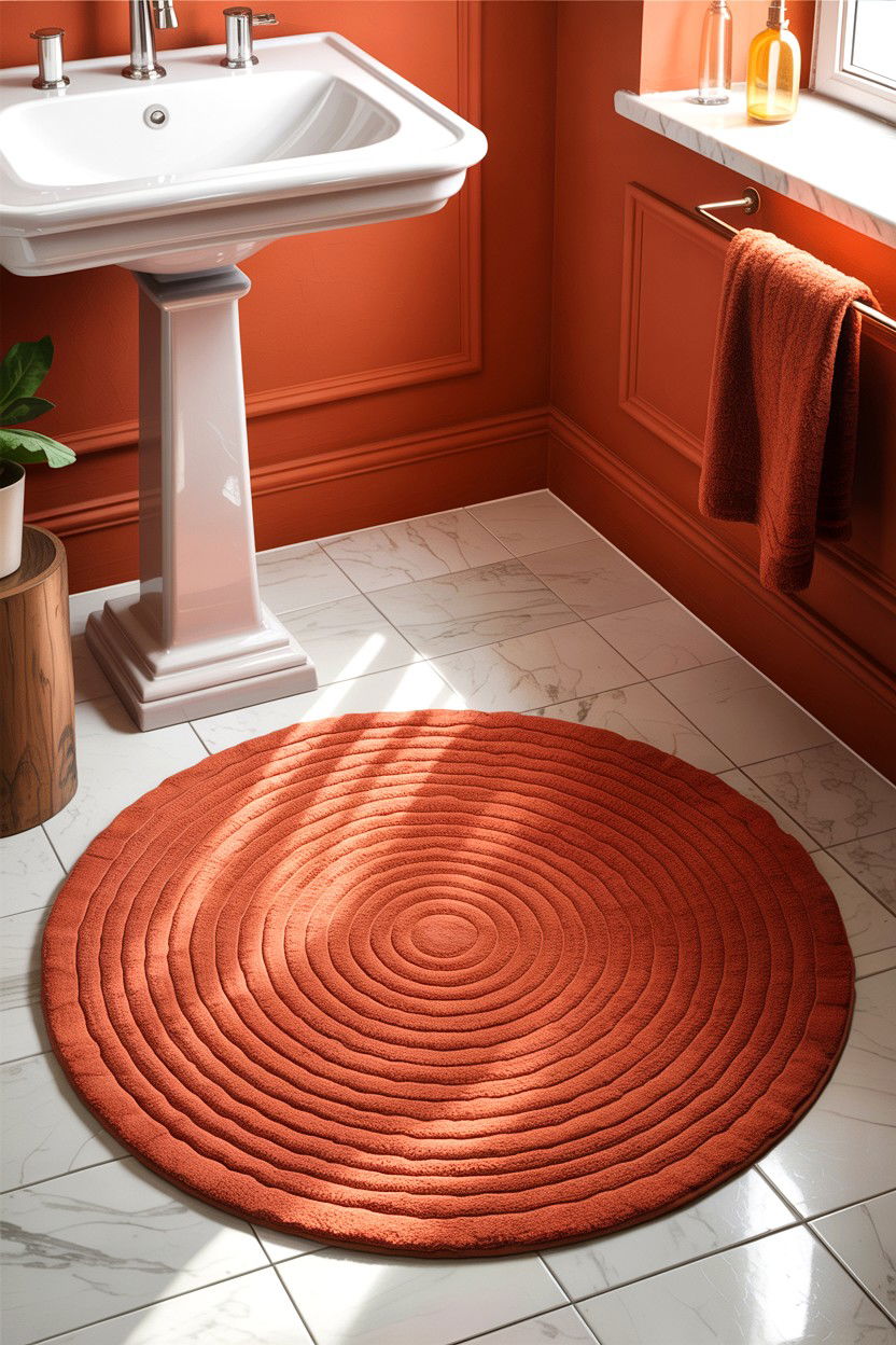 Round Bath Mat - 30 bath mat ideas