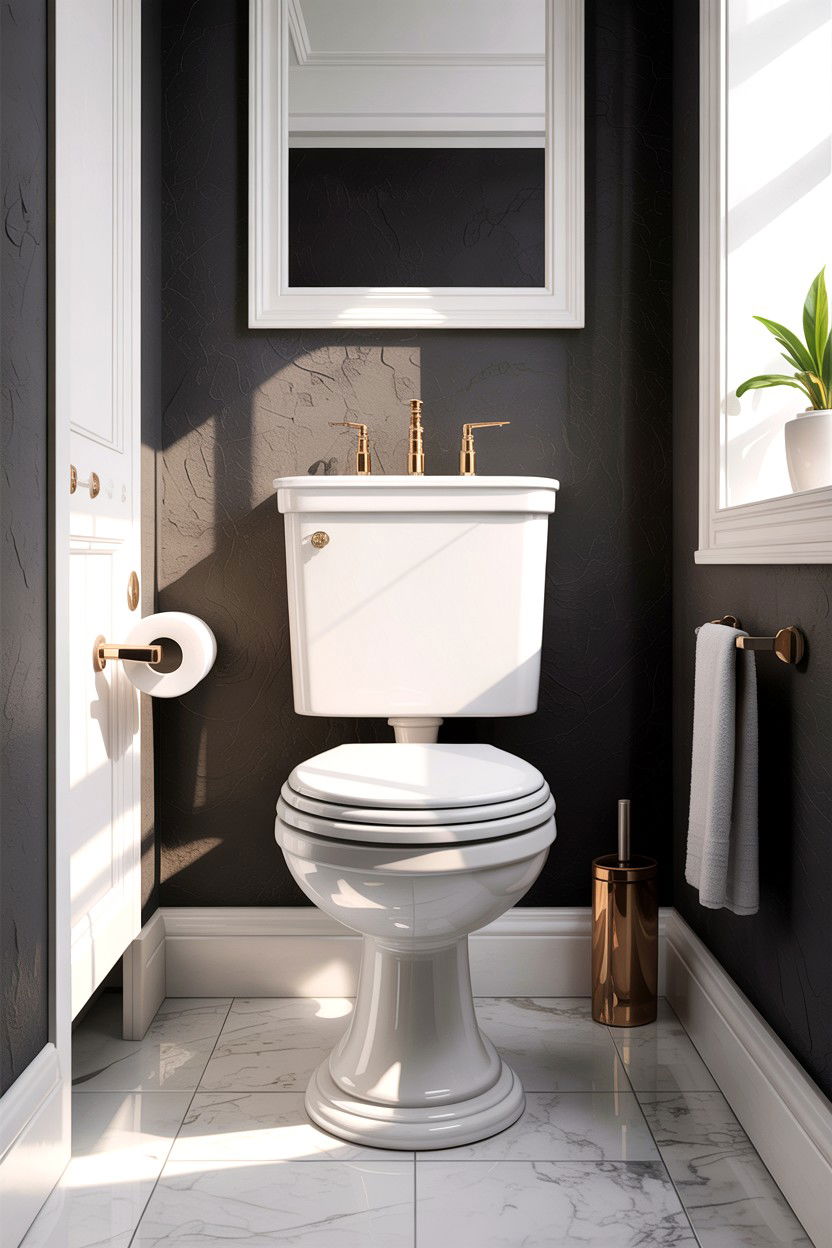 Round Front Tall Toilet - 30 comfort height toilet ideas