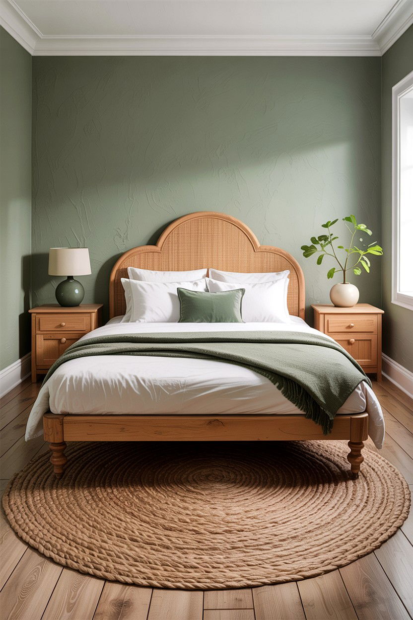 Round Jute Rug Under Bed - 30 bedroom jute rugs