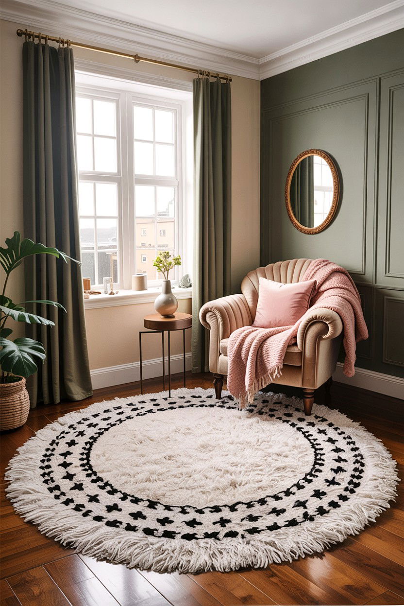 Round Shag Rug - 30 bedroom shag rugs