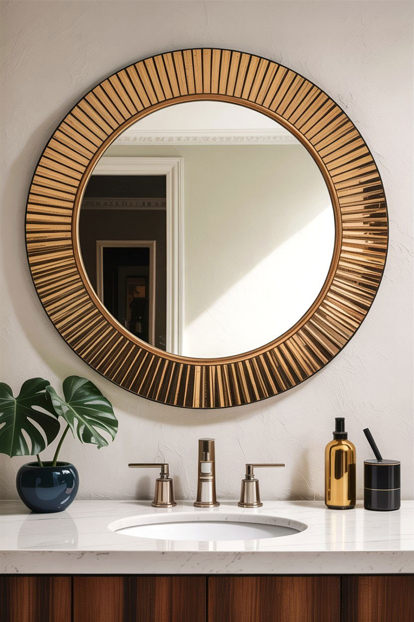 Round Wall Mirror - 30 guest bathroom essentials