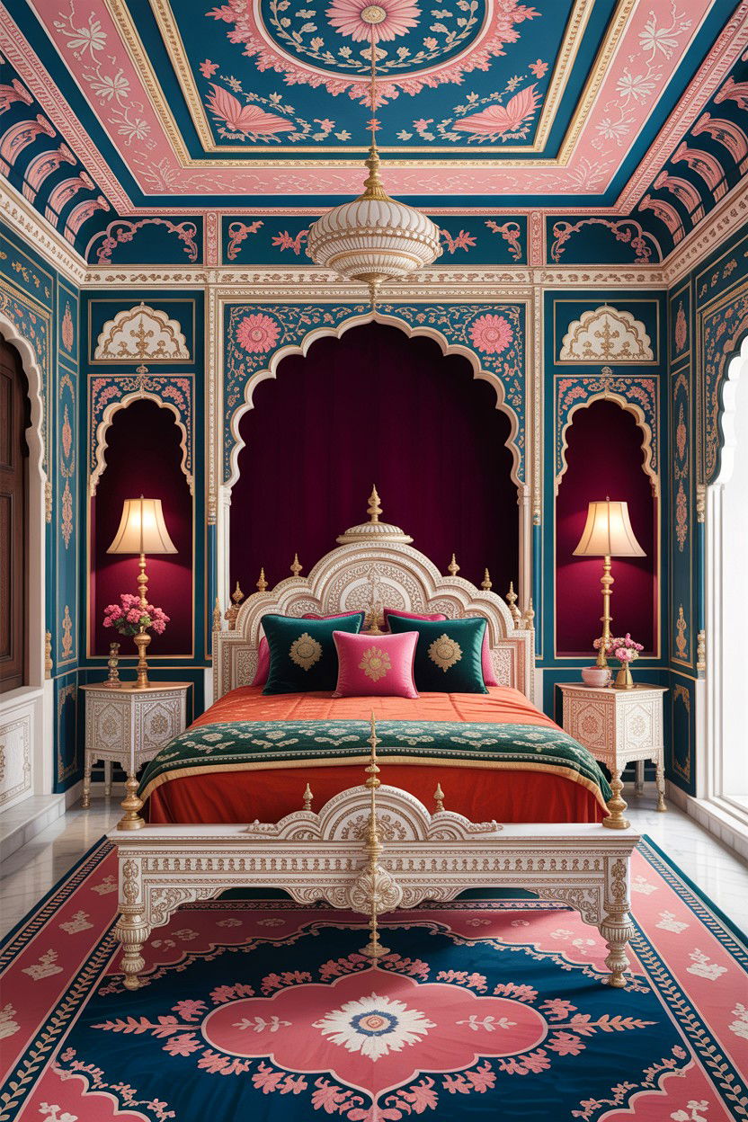 Royal Rajasthani bedroom - 30 Indian bedroom ideas