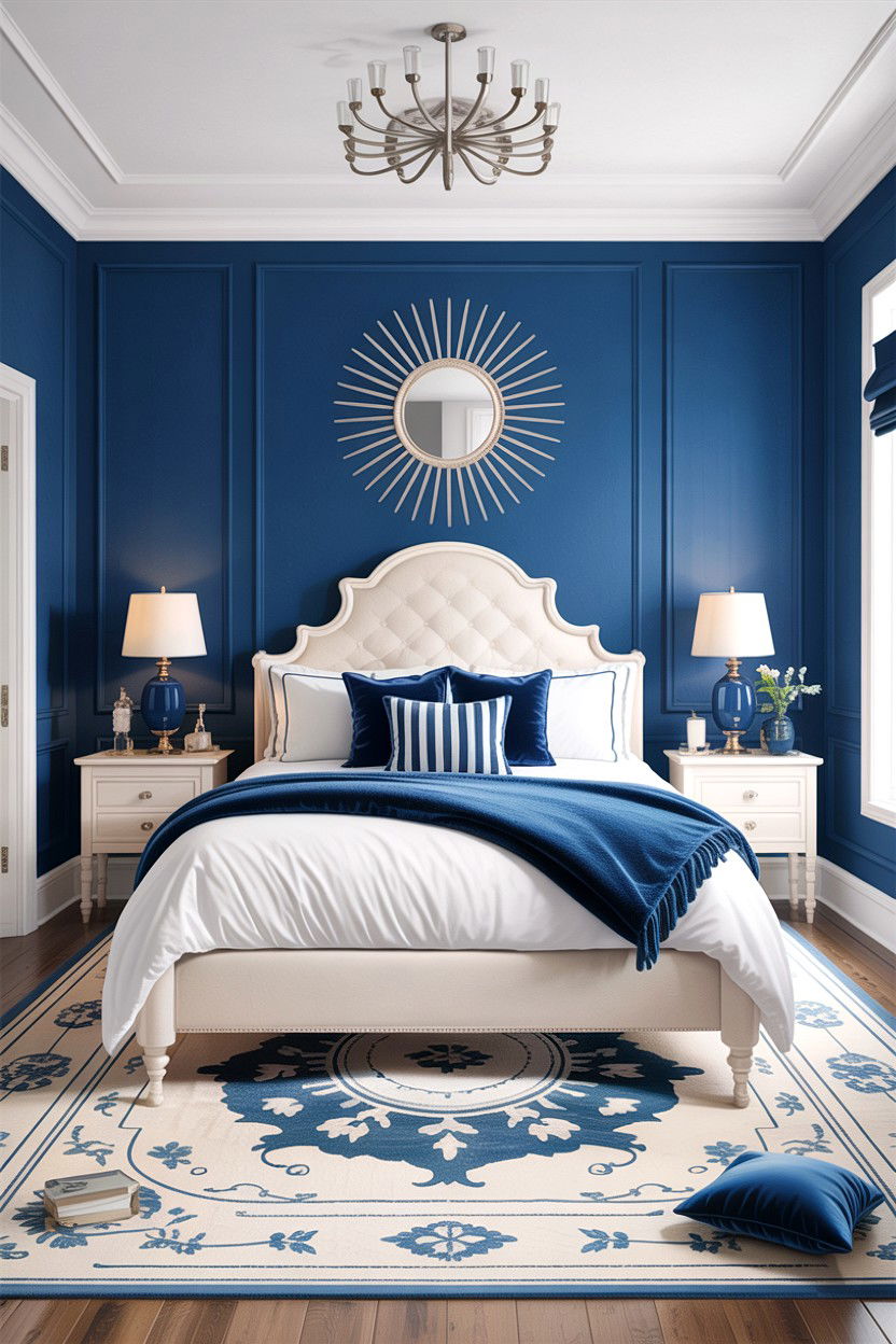 Royal blue and white bedroom - 30 bedroom color schemes