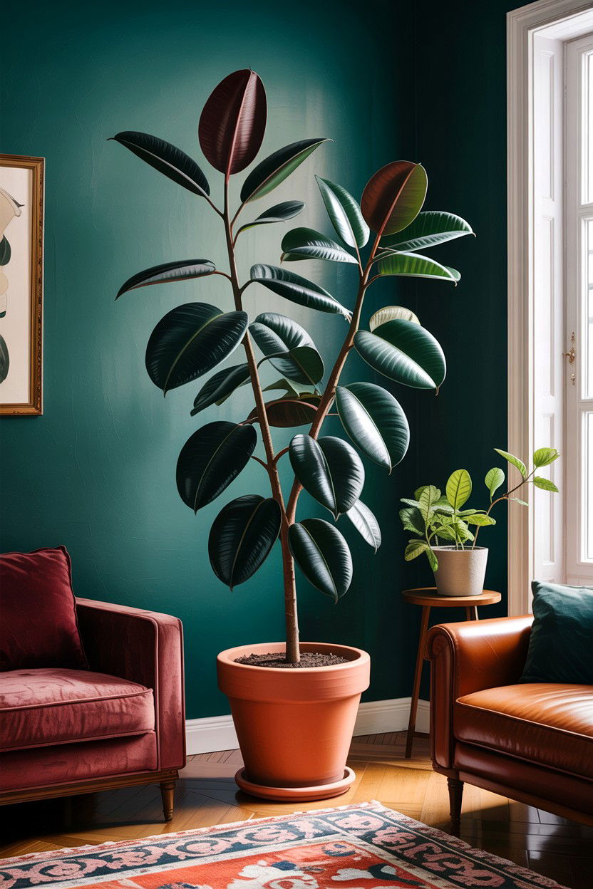 Rubber Tree - 30 living room air purifying plants