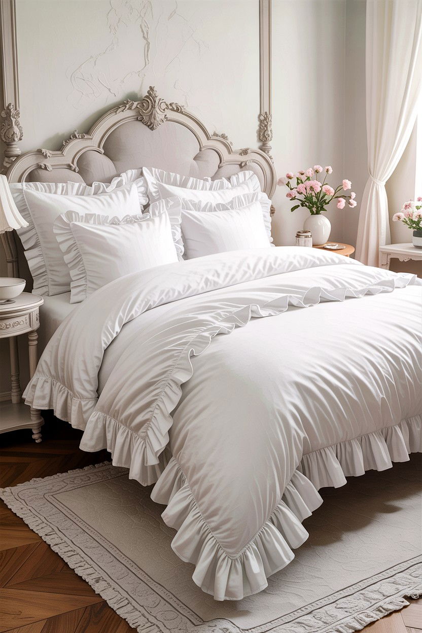 Ruffled Duvet Cover - 30 bedroom bedding ideas